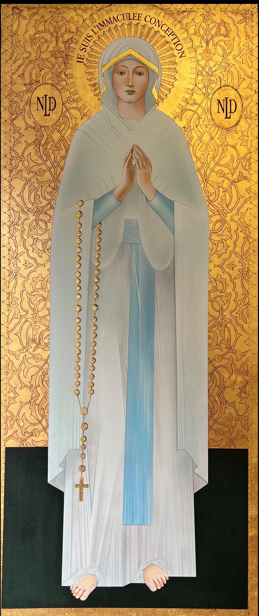 Icône peinte Notre Dame de Lourdes