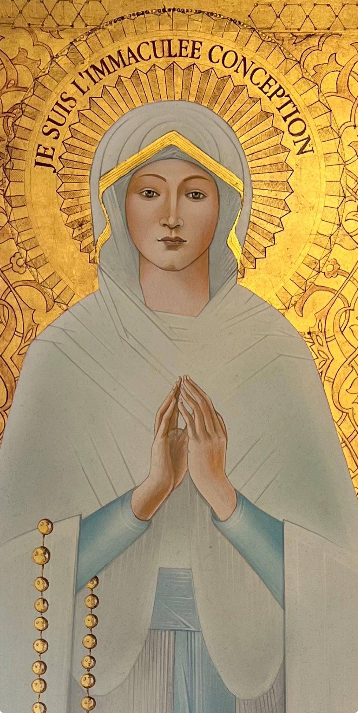 Icône peinte Notre Dame de Lourdes