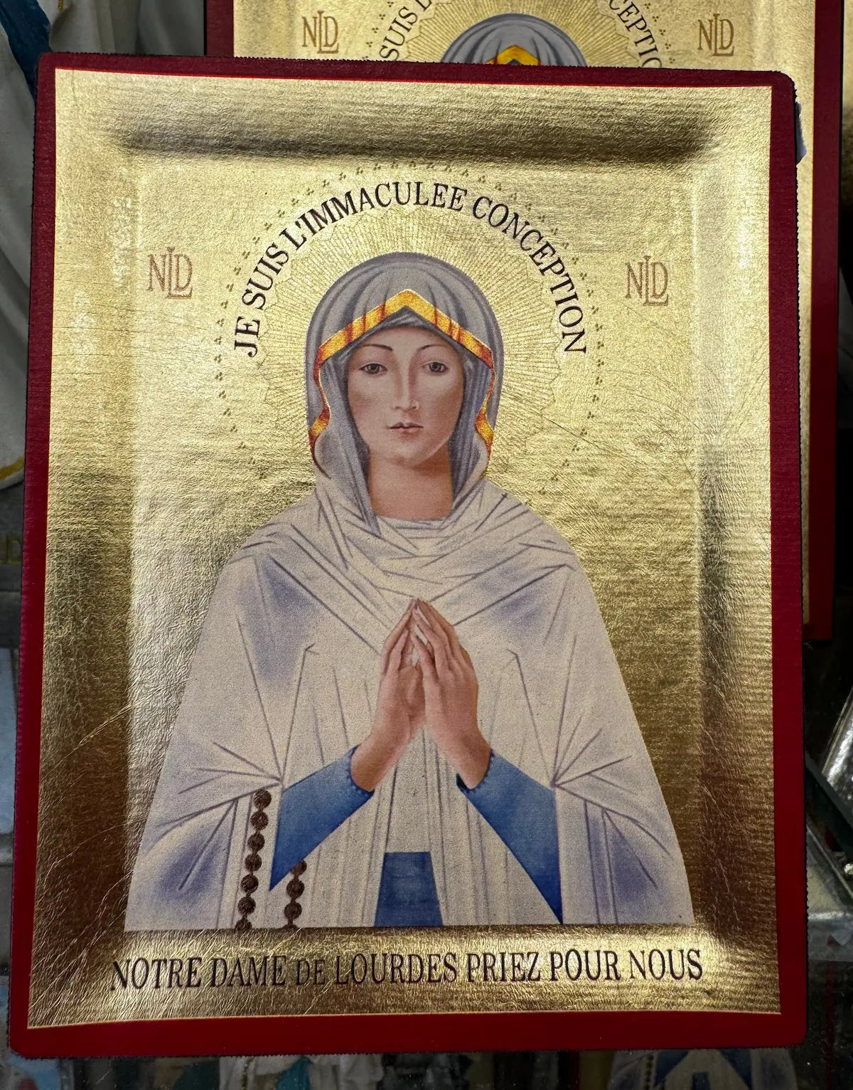 our lady of lourdes icon / notre dame de lourdes icône jean luc theallet