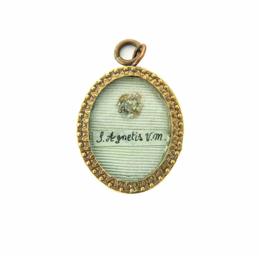 First-class relic of Saint Agnes with certificate / Relique de première classe de Sainte Agnès avec certificat