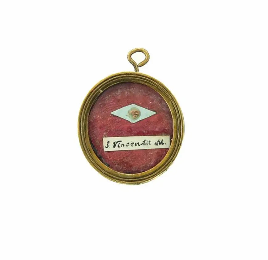 First-class relic of Saint Vincent Martyr with certificate / Relique de première classe de Saint Vincent Martyr avec certificat