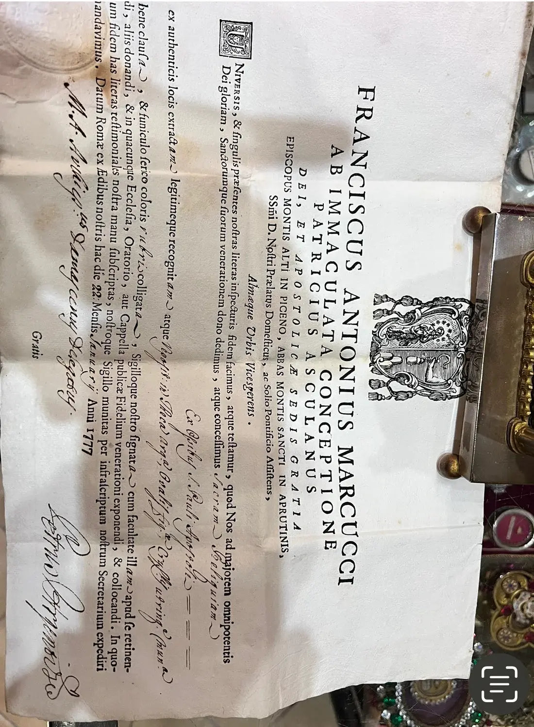 saint paul apostle big reliquary certificate / Chasse Reliquaire contenant une relique de Saint Paul Apotre certificat