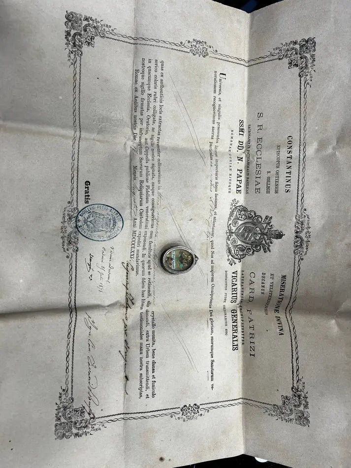 Relic of St. Peter the Apostle – With Authentic first class / relique de saint pierre apotre avec certificat première classe