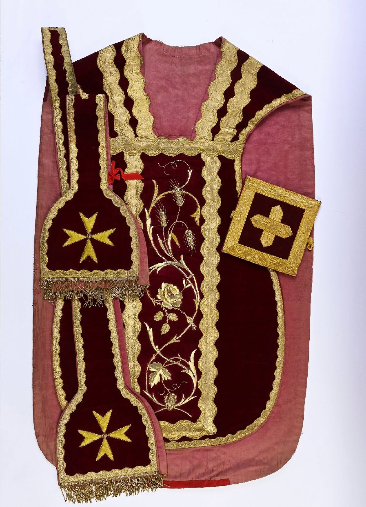 Chasuble velours rouge