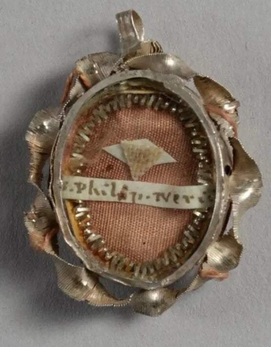 Saint Phillippe Néri Silver Filigree Reliquary