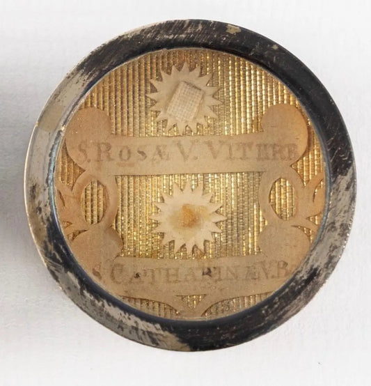 Double relic reliquary of Saint Rose of Viterbo and Saint Catherine of Bologna
/
Reliquaire double de sainte Rose de Viterbe et sainte Catherine de Bologne