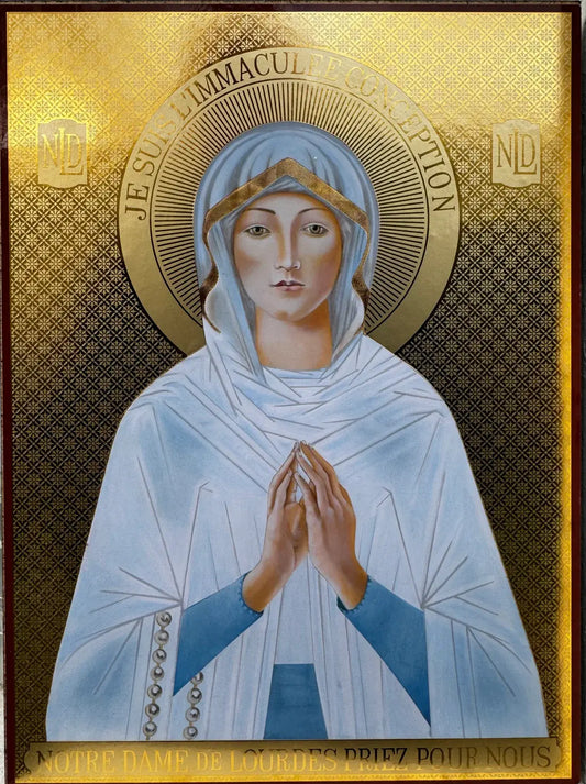 Icon of Our Lady of Lourdes / icône notre dame de lourdes jean luc theallet