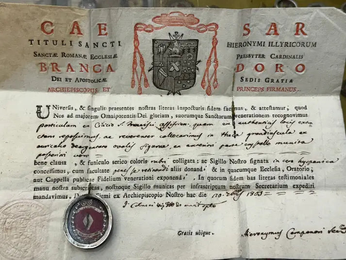 relic of saint francis of assisi with certificate authentic / Relique de Saint François d’Assise - Avec Certificat