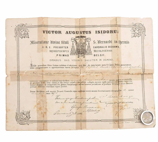 Catholic reliquary containing bone relic of Saint Peter the Apostle
/
Reliquaire catholique contenant une relique osseuse de Saint Pierre apôtre