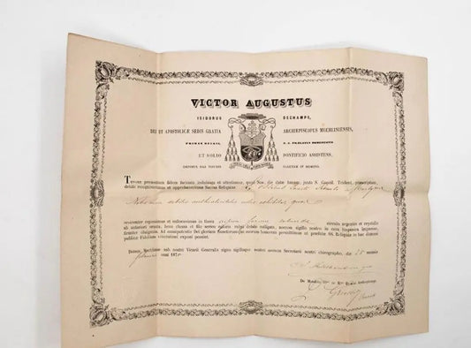 Antique Catholic reliquary containing relic of Saint Renatus martyr
/
Reliquaire ancien contenant une relique de Saint René martyr