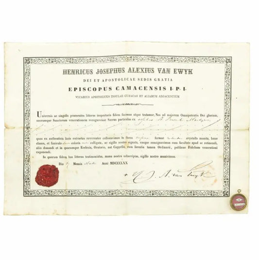 First-class relic of Saint Vincent Martyr with certificate / Relique de première classe de Saint Vincent Martyr avec certificat