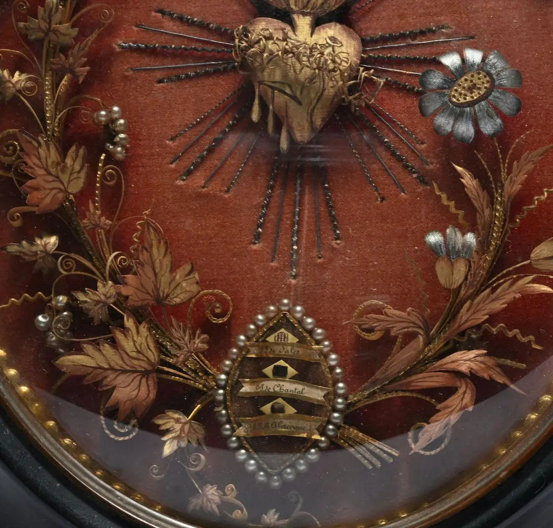 Sacred Heart reliquary with Francis de Sales Jane de Chantal and Margaret Mary Alacoque
/
Reliquaire du Sacré Cœur avec François de Sales Jeanne de Chantal et Marguerite Marie Alacoque